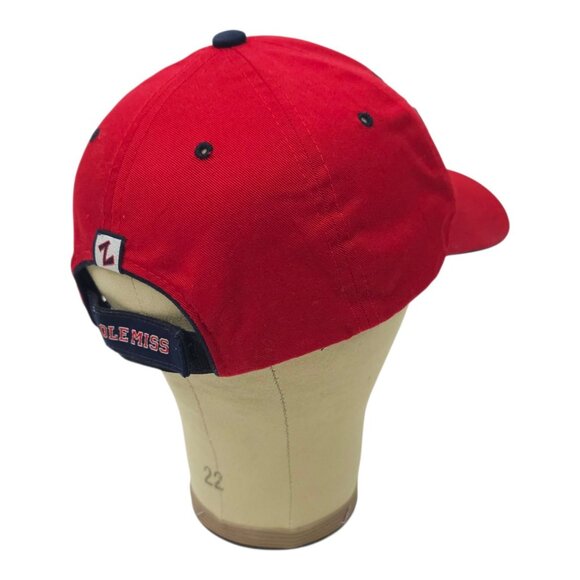 Ole Miss Rebels Strapback Cap Hat Embroidered Baseball Trucker Red Blue Zephyr - Picture 12 of 15